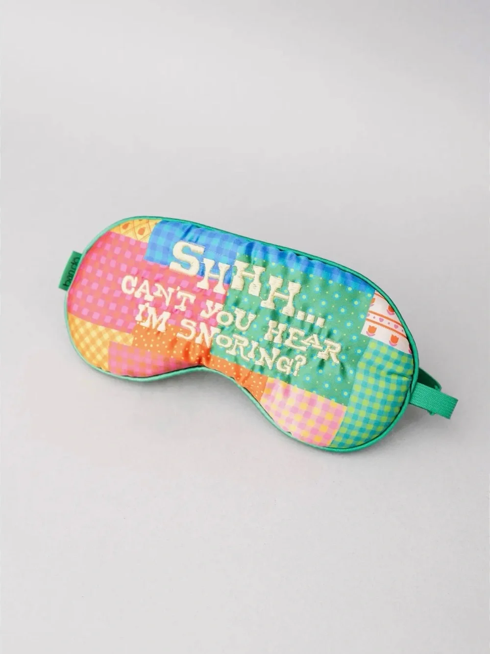 ban.do - Multicolor Patchwork 'Shhh... Can't You Hear I'm Snoring?' Sleep Mask